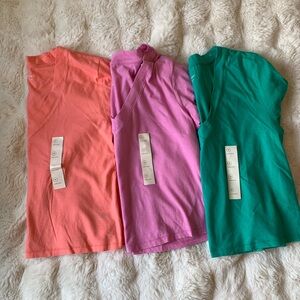 (3)Universal Thread Orange and Pink and green  Short Sleeve Tees